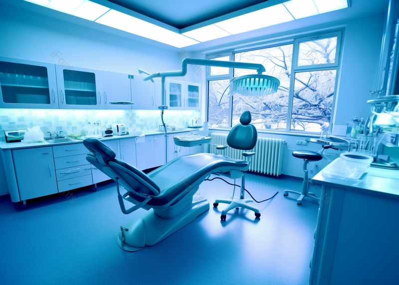 蓝色的牙科药疗场景手术室医疗设备实拍场景照片,高清,摄影图,摄影图片,图片大全,摄影图免费下载